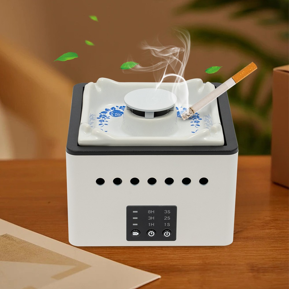 Home Smoke Grabber Filter Smokeless Ashtray Cigarette Odor Eliminator USB