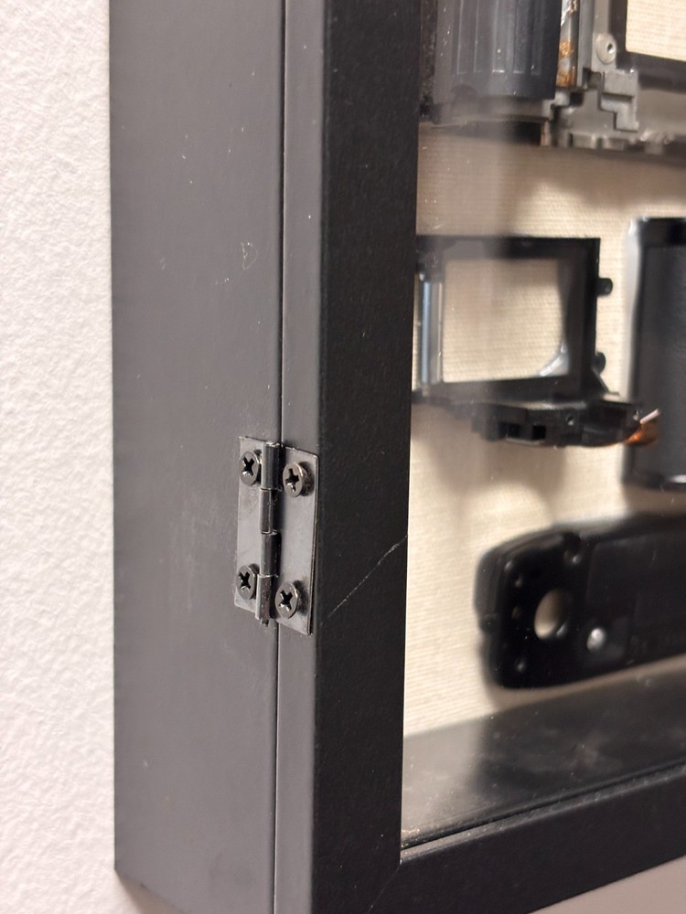 Deconstructed 35mm Camera Shadow Box Art - Retro Wall Decor - Camera Blue Print