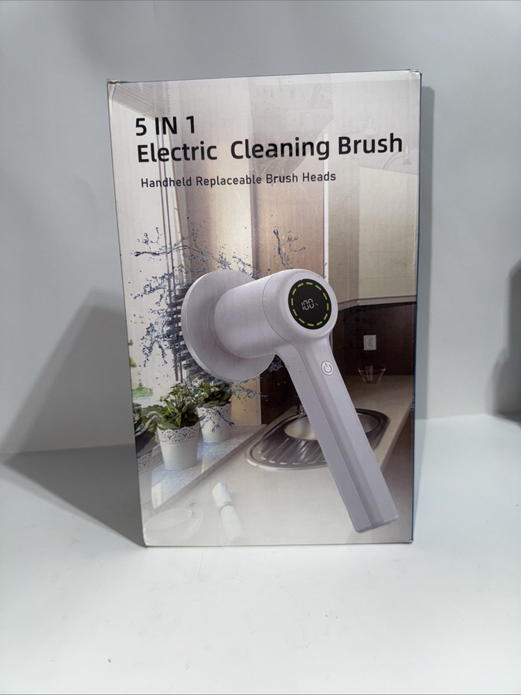 5 In 1 Electric Cleaning Brush Handheld Replaceable Handle, Kitchen, Bathroom