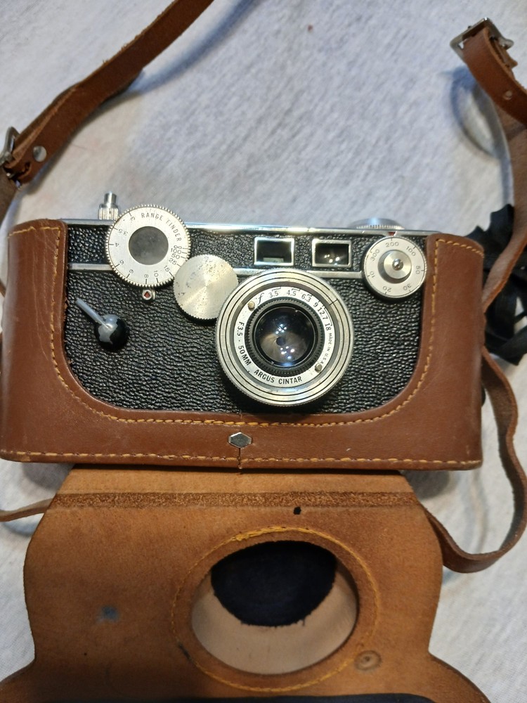 vintage Argus C3 35mm rangefinder camera, affectionately known as "The Brick"