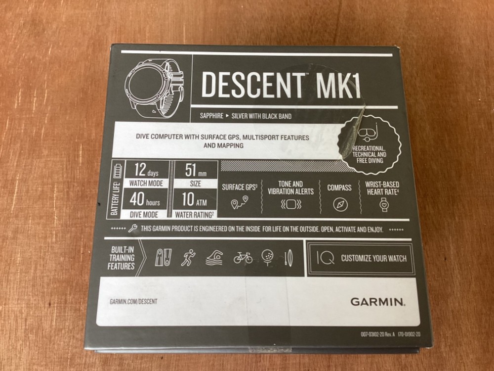 Garmin Descent MK1 Dive Computer with Surface GPS - Silver - Used