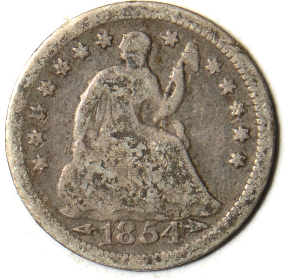 1854 Seated Liberty Half Dime