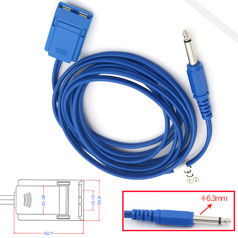 Durable Electrode Electrocautery Negative Plate Connecting Cable For Patient 3M
