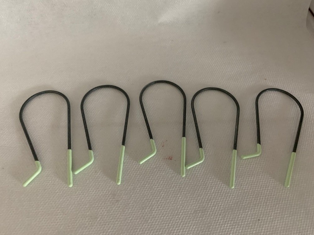 5 Clairol Kindness Replacement CLIPS Pins Wires Hot Rollers Medium Green
