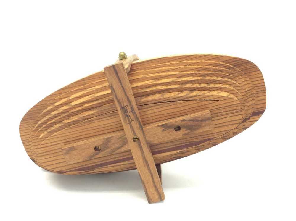 Folding Collapsible Signed Deep Spring Brass Bolt Decorative Basket Used