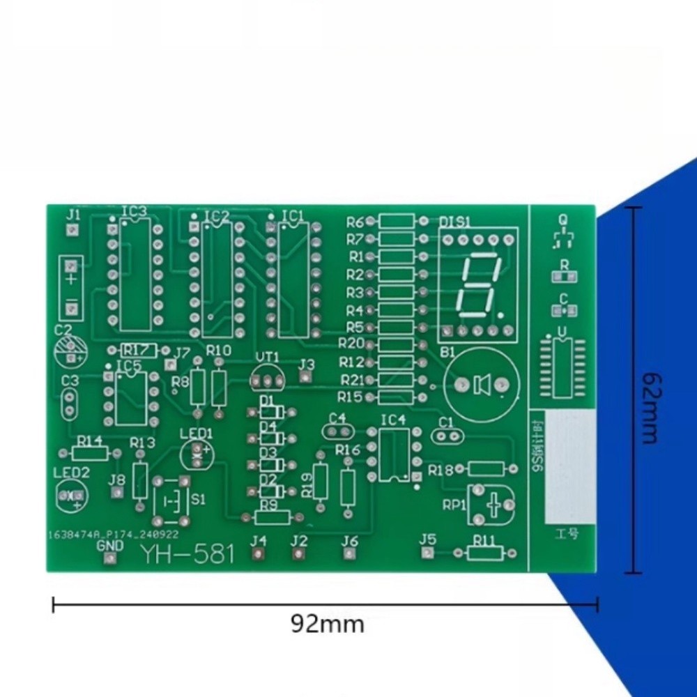 Electronic DIY Timer Kit 9 Second Countdown with Buzzer and LED Display