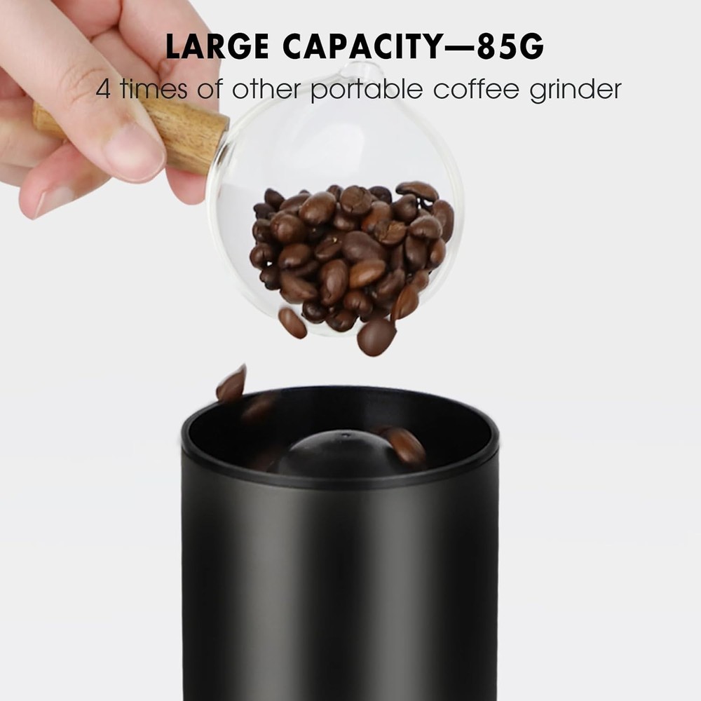 Portable Electric Burr Coffee Grinder, Automatic Coffee Bean Grinders