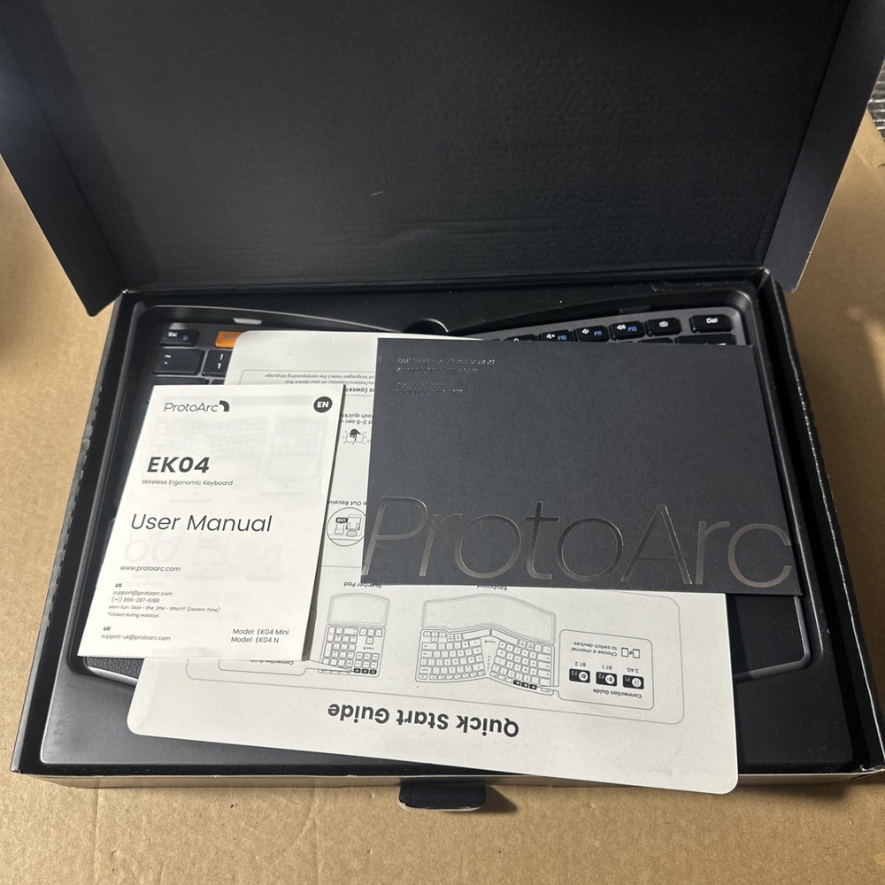 ProtoArc EK04 Wireless Ergonomic Keyboard Separate Number Pad- Missing Charger