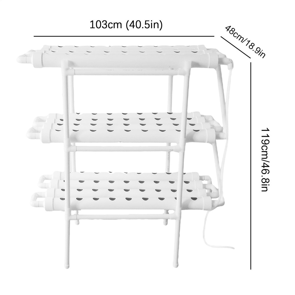 Hydroponic Site Grow Kit 108 Planting Sites 3 Layer Hydroponics System