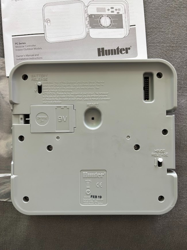 Hunter Pro-C Model PC-400i Lawn Sprinkler Controller Face Plate Only