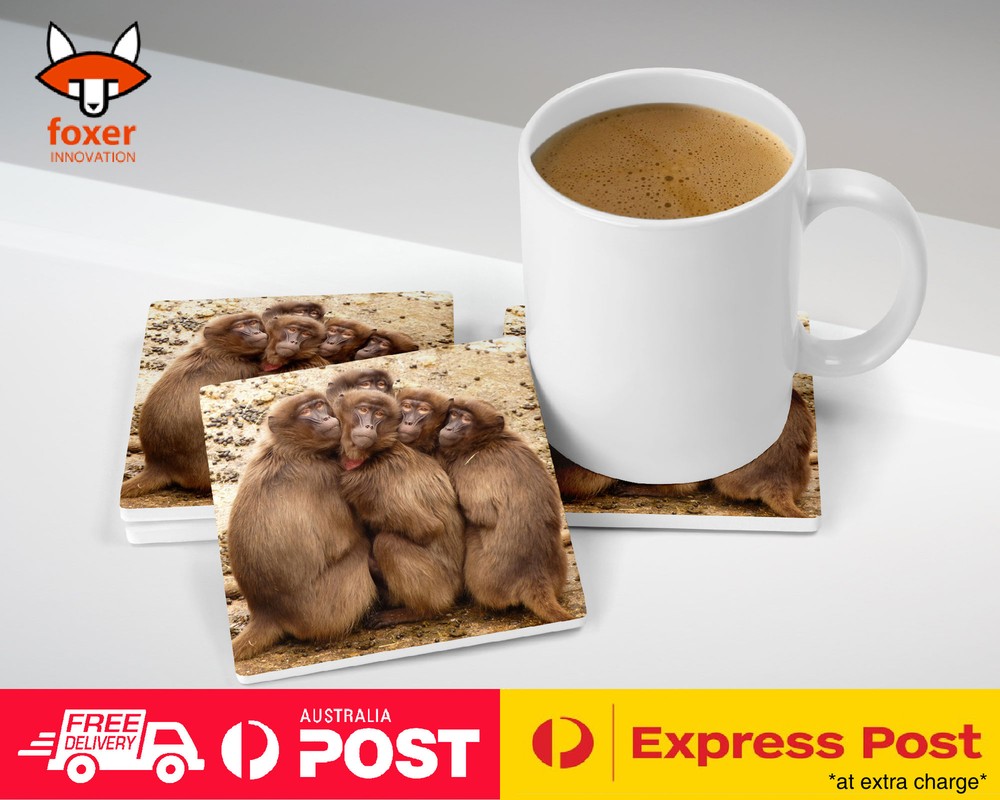 COASTER COFFEE DRINKING MAT|CUTE ADORABLE BROWN MONKEY APE 11
