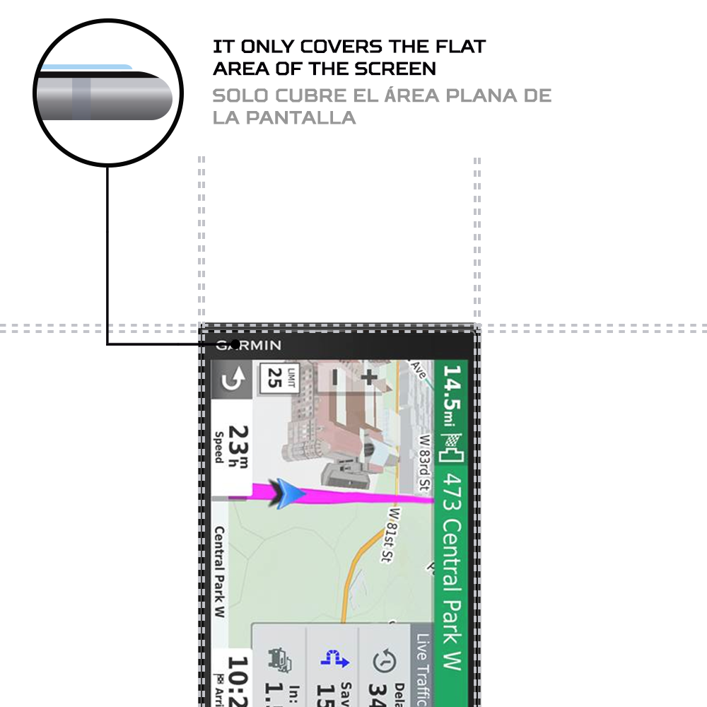 ANTISHOCK Screen protector for Garmin DriveSmart 65 & Traffic