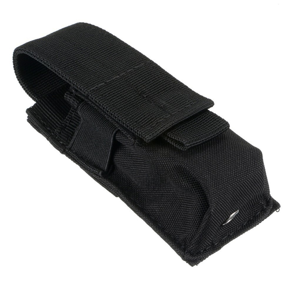 Black Nylon Tactical Tools Storage Pouch Flashlight Small Phone Holder Case