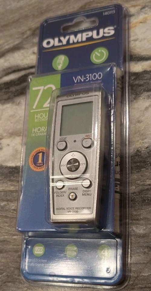 Olympus VN-3100 Handheld Digital Voice Recorder Tested Working Instructions