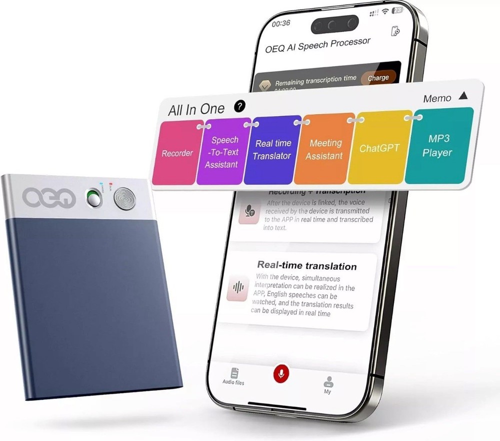 OEQ AI Speech Processor D8: Real-Time Transcription