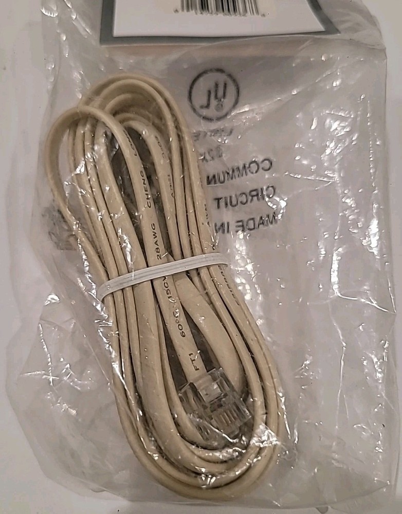 Modular Plug To Plug, 10 Feet, Phone Line, Communication Circuit Accessory Ivory
