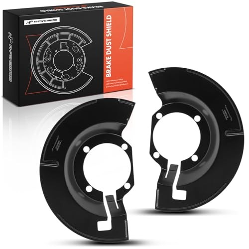 Front Driver and Passenger Side Brake Dust Shields Compatible with Dodge