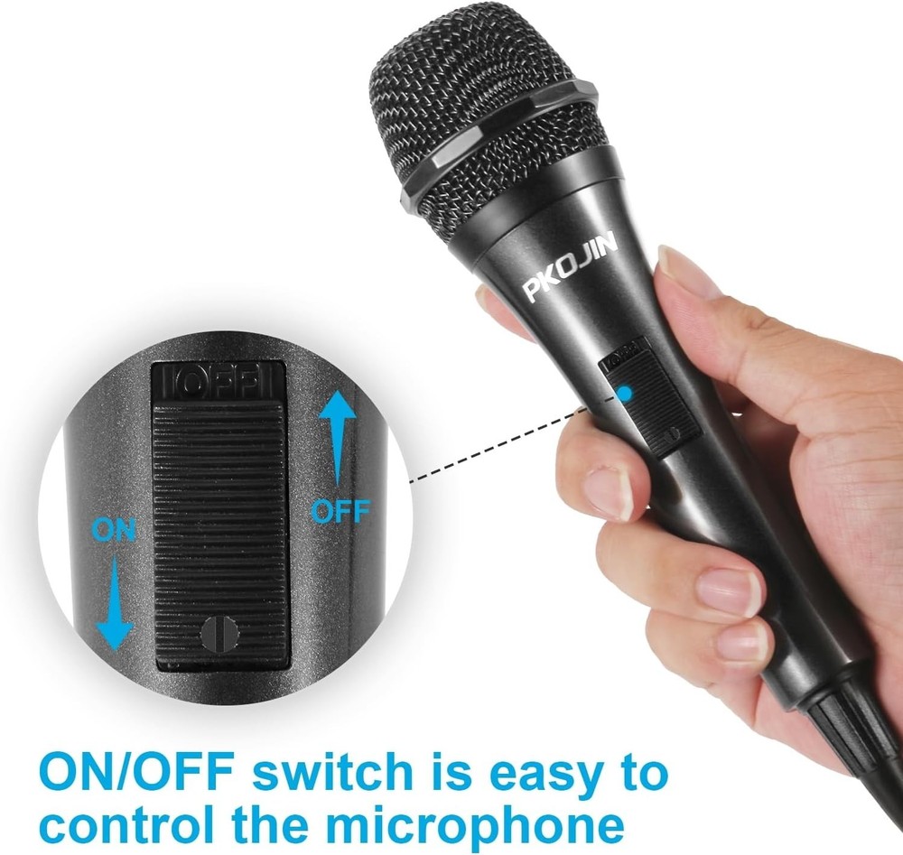 Versatile Karaoke Microphone with Unidirectional Sound & Easy Control Switch