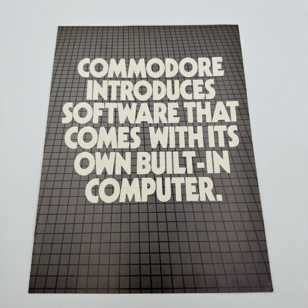 Commodore Plus/4 Computer 1985 Vintage Print Ad 16"x11" retro home computer