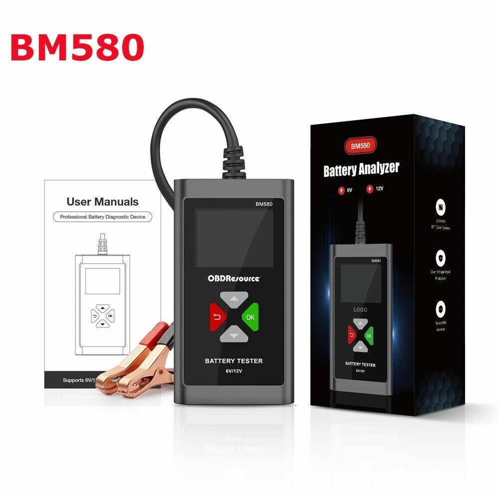 OBDResource Car Battery Tester BM580 6V 12V Auto 100-2000CCA Analyzer Tool