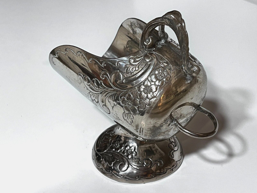 Vintage Silverplate Scuttle Sugar Bowl Scoop Sugar Server