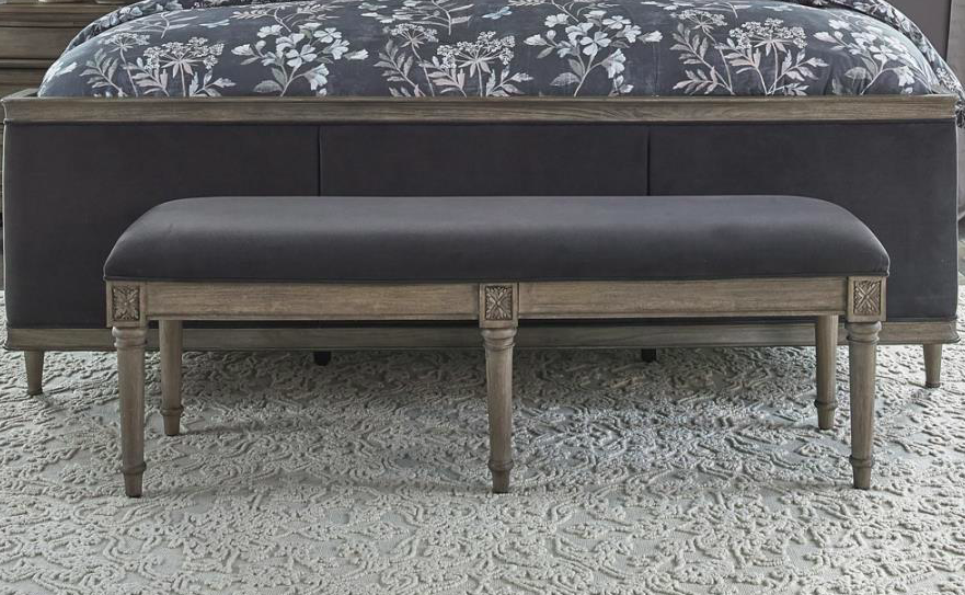 Queen Bedroom Set French Grey 5 PC Set