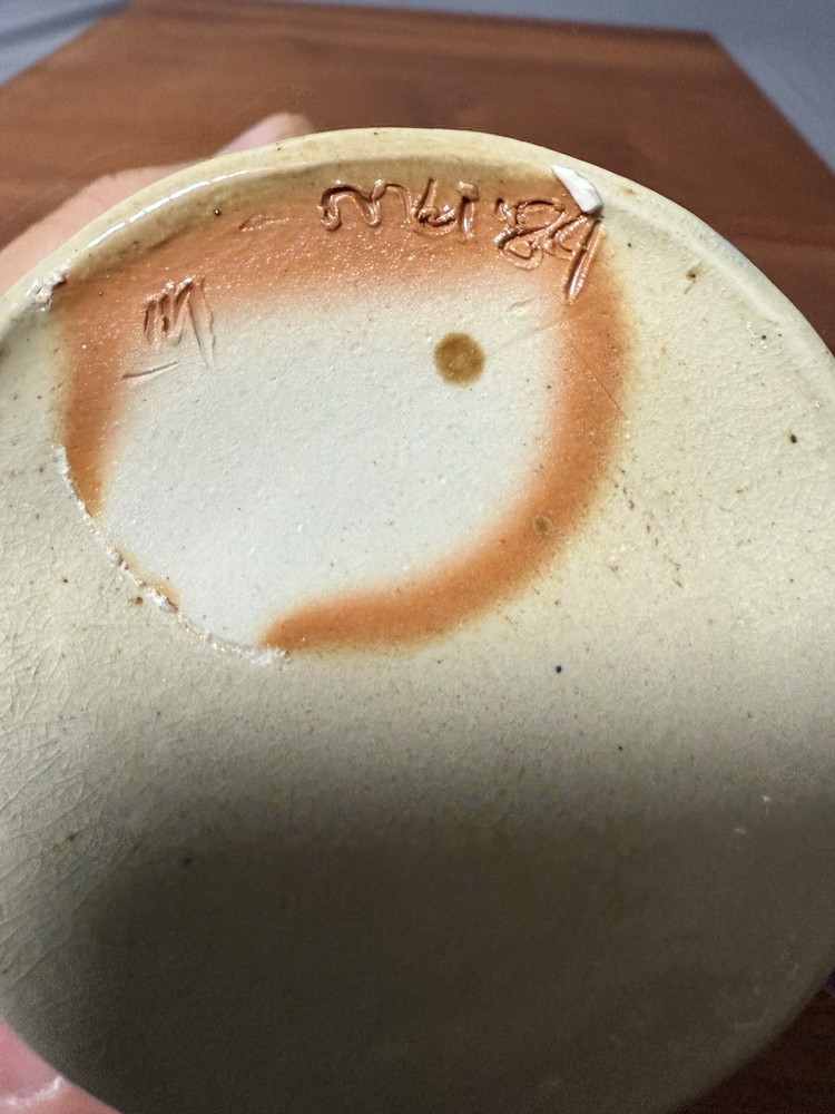 Rustic Studio Pottery Mini Crock Cobalt Blue Primitive Stoneware Crock