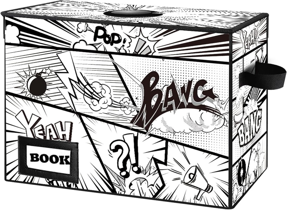 Heavy Duty Collapsible Comic Book Storage Box Organizer Holds 160-500 Issues
