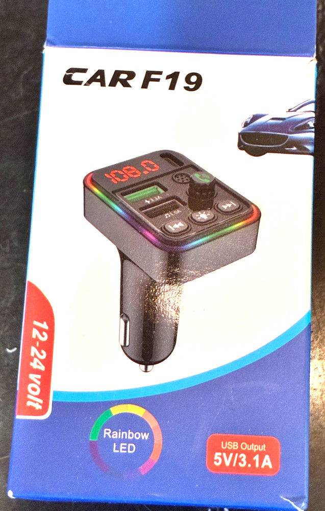 Car Wireless Bluetooth5.0 FM Transmitter MP3 Player USB Fast Car Charger Adapter