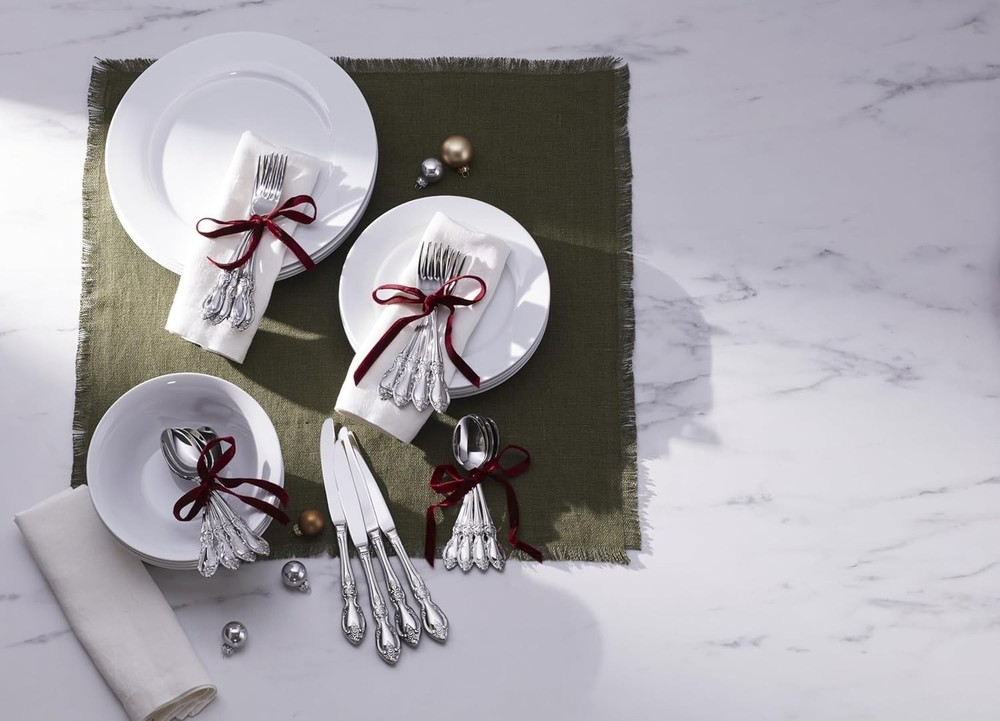 Elegant 4-Piece Salad Fork Set - Rust Resistant, Dishwasher Safe, Silver Finish