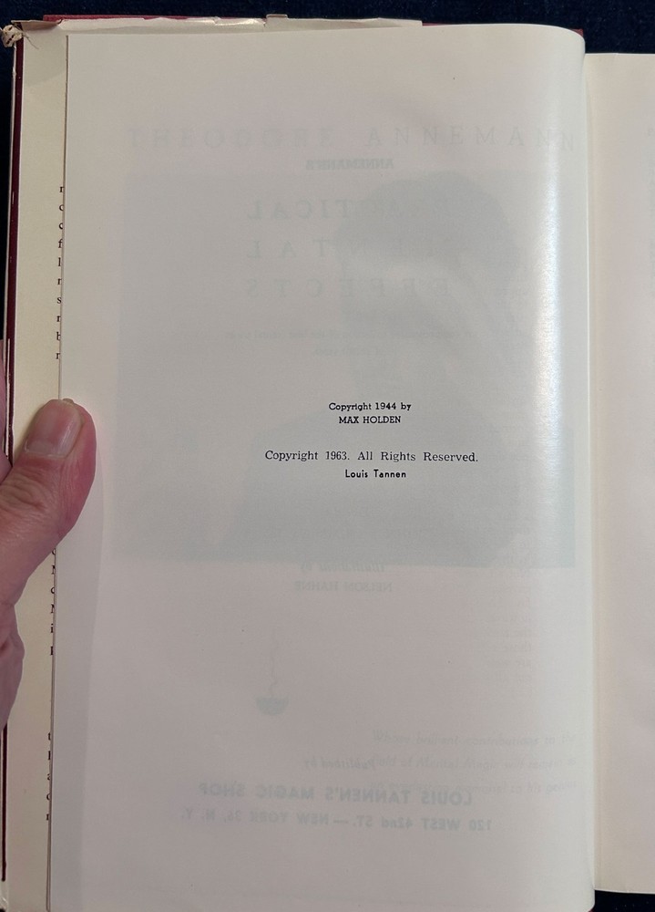 Practical Mental Effects (Annemann) -1963