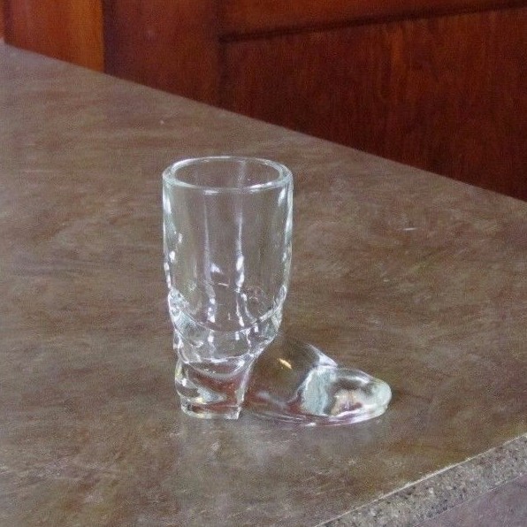 Antique Vintage Glass Candy Container Cowboy Boot Shoe