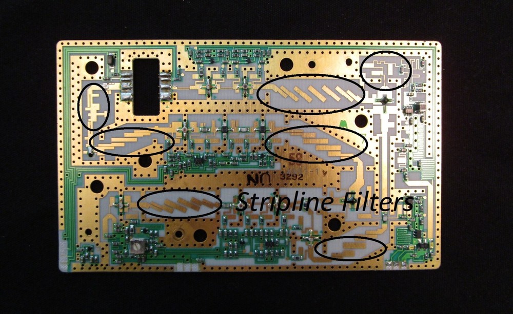 Sample Microwave Stripline Filter PCB Educational UHF GHz Microstrip Bandpass