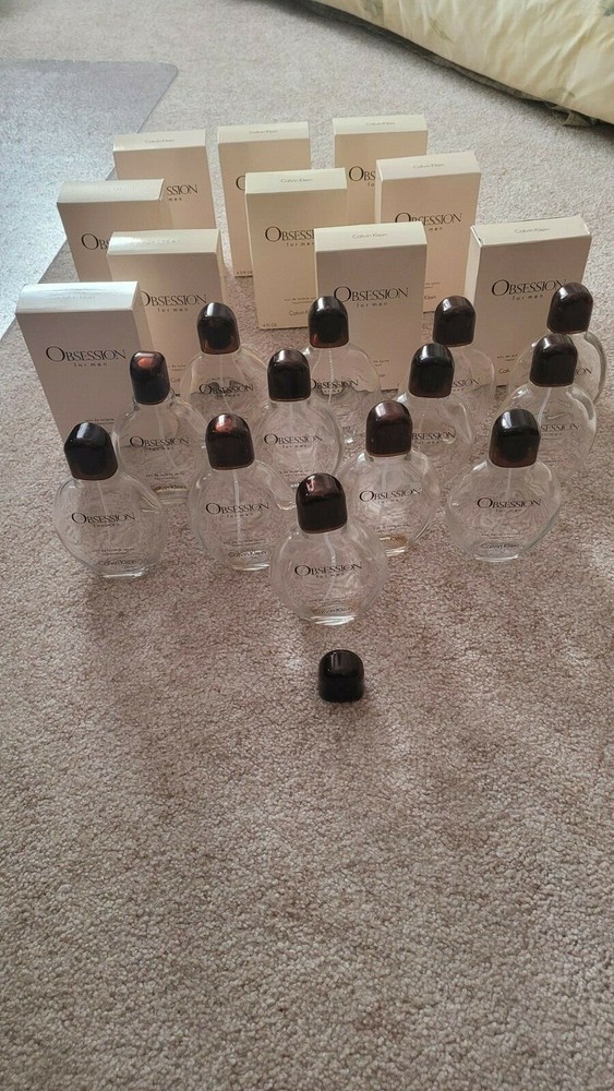 MEN'S CALVIN KLEIN OBSESSION EMPTY BOTTLES AND BOXES