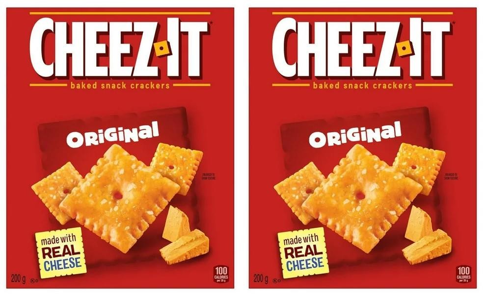 Cheez-It Canada Original, Baked Snack Crackers, 200g (2 Pack)