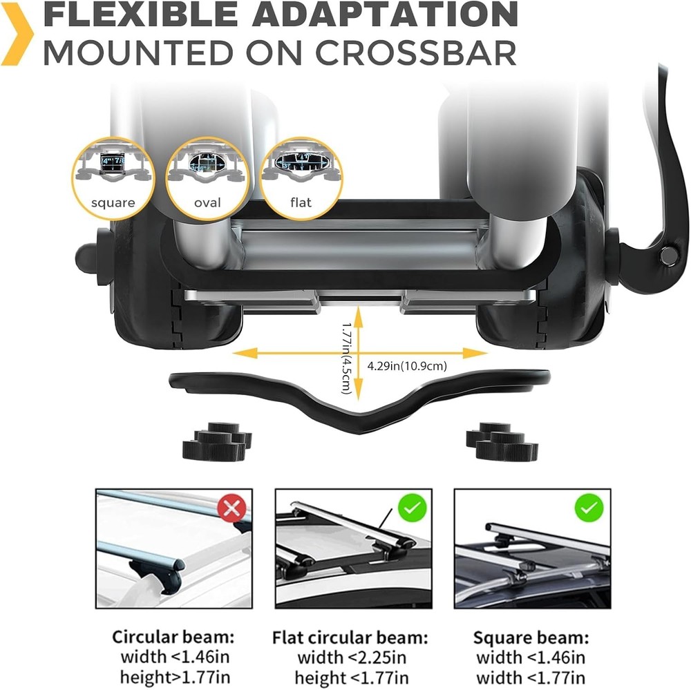 Universal Kayak Rack with High Load Capacity and Easy Installation Features
