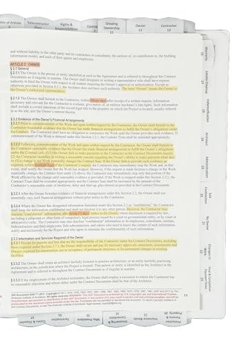 Highlighted and Tabbed - AIA Documents A201 A401 A701 - 2017/18 General...