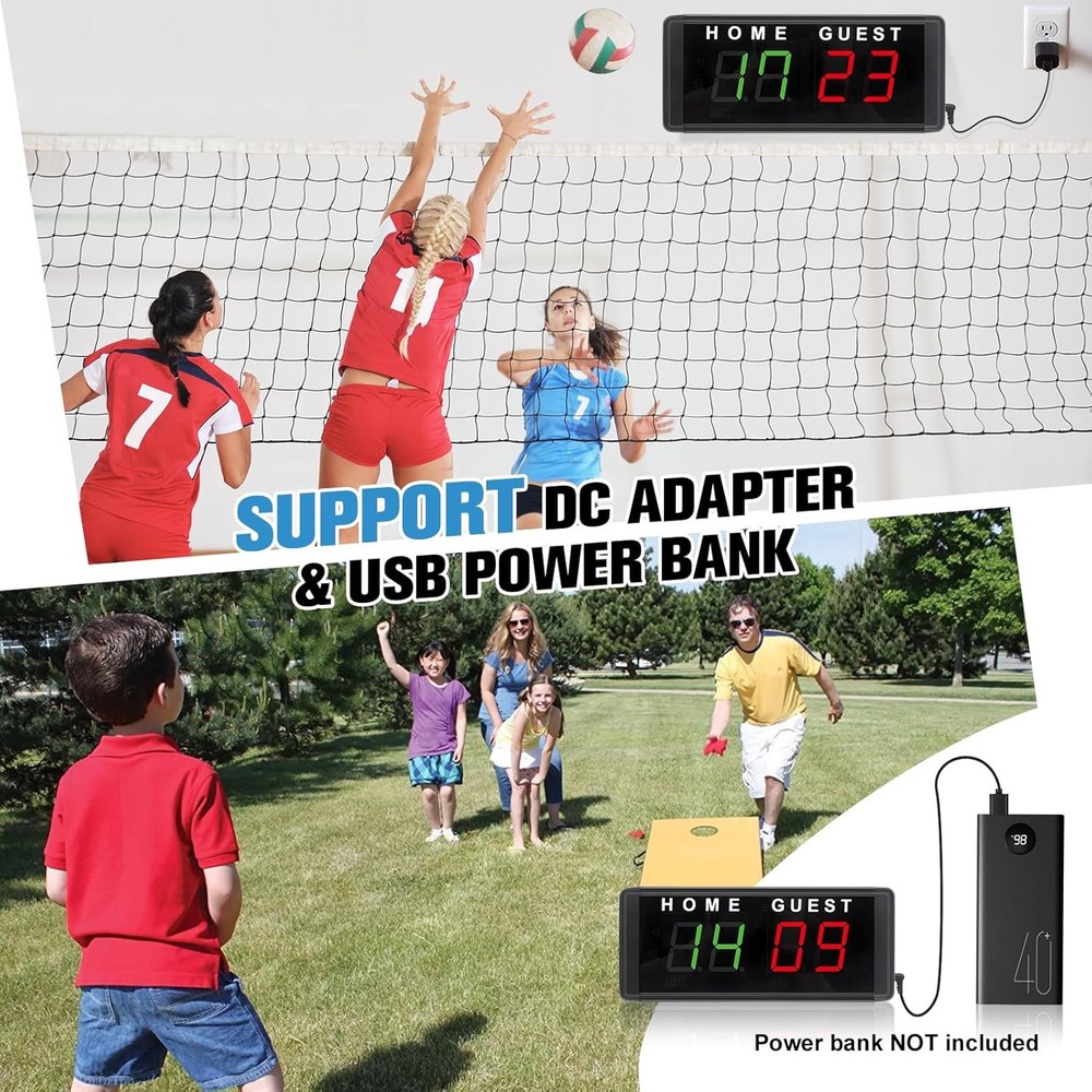 Samshow LED Electronic Scoreboard Digital Score Keeper with Remote & Tripod, Bas