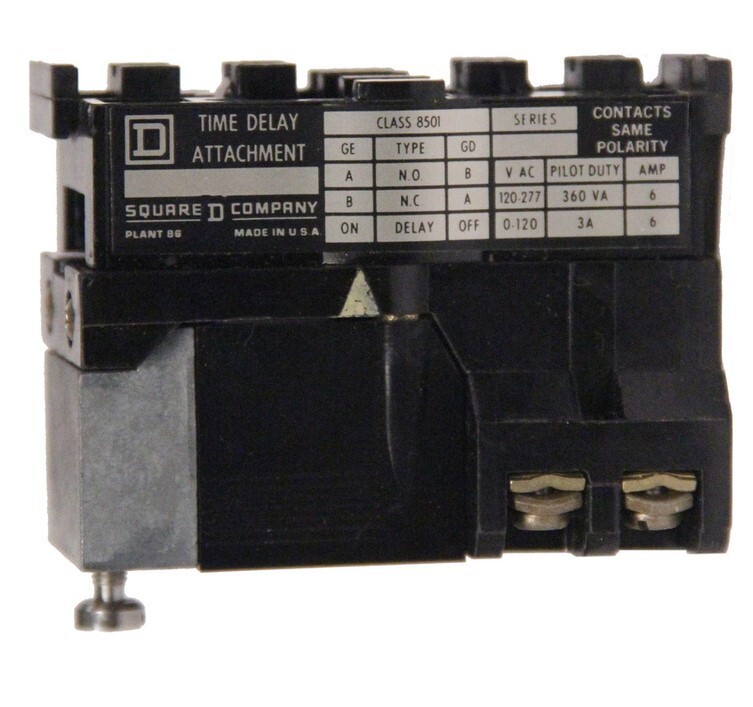 👀 NEW SQUARE D CLASS 8501 TYPE GE TIMER ATTACHMENT ON DELAY SERIES C 85022