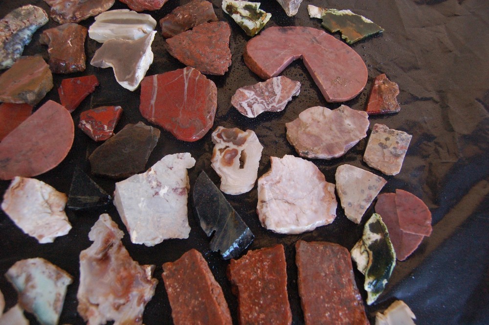 Miscellaneous Jasper, Agate and Marble Slabs, End Cuts Ect.