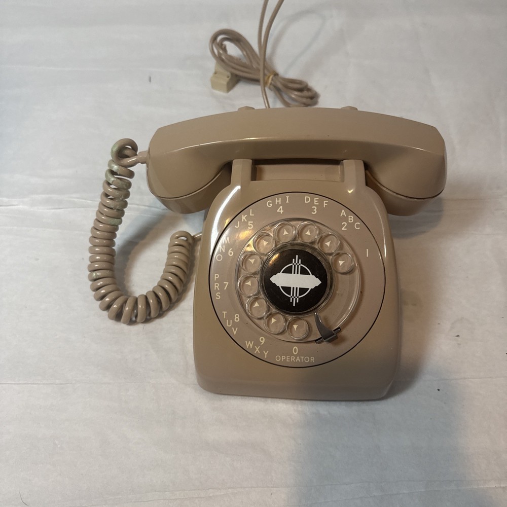 Vintage Automatic Electric Beige Rotary Phone