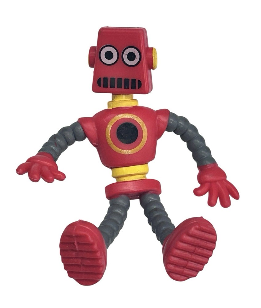 American Wit Red Bendable Robot 3.5”