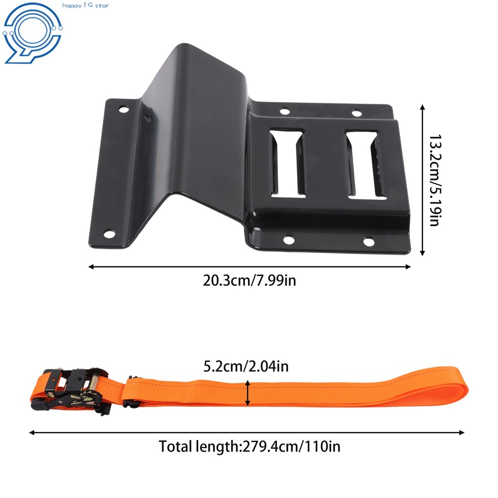 Wheel Chock Tie Down Kit Heavy Duty Trailer Tire Straps System with E Track