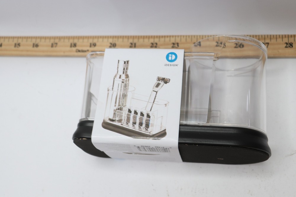 iDesign Vanity Center Clear/Matte Black