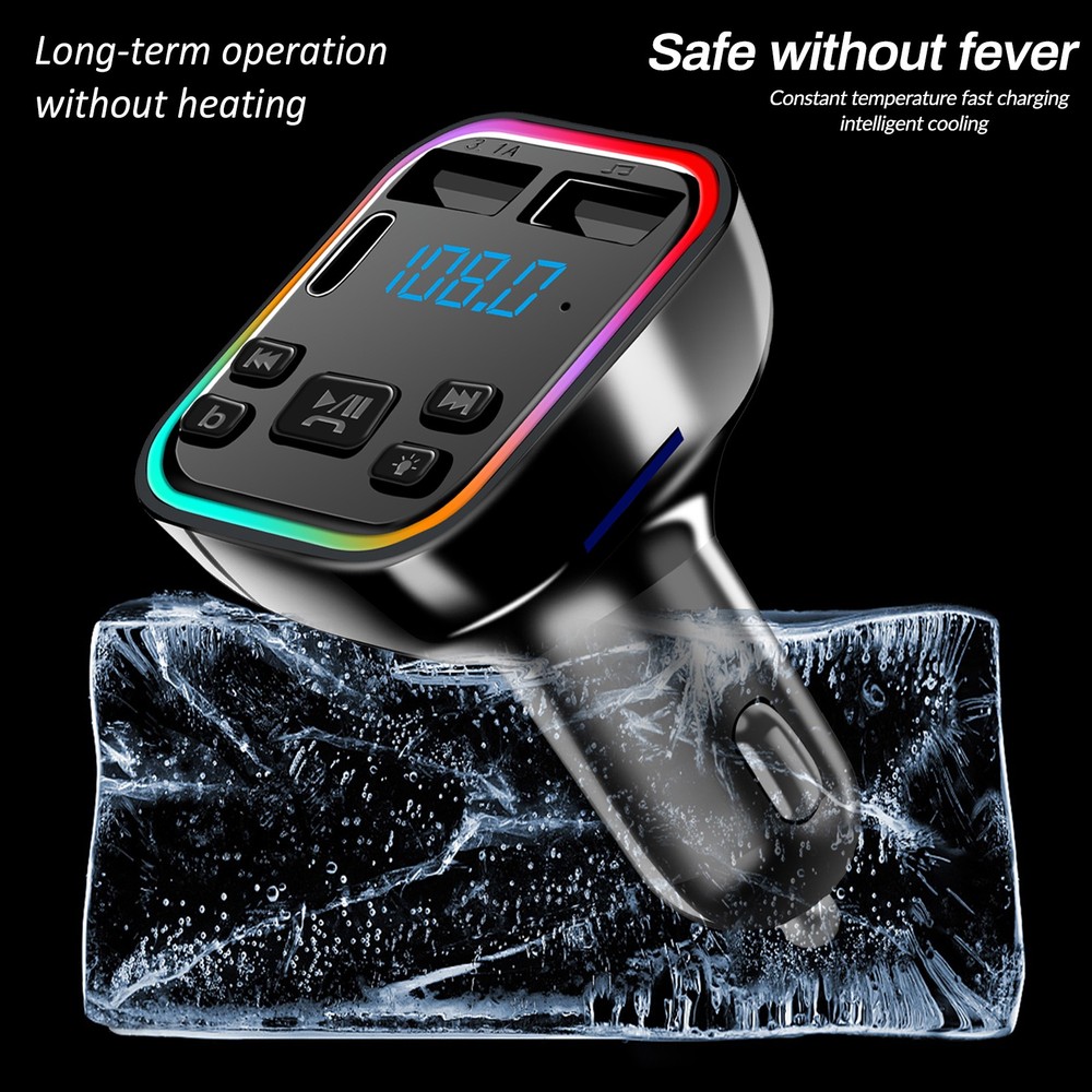 2pcsCar Bluetooth Receiver FM Transmitter Adapter Player Handsfree Wireless Kit