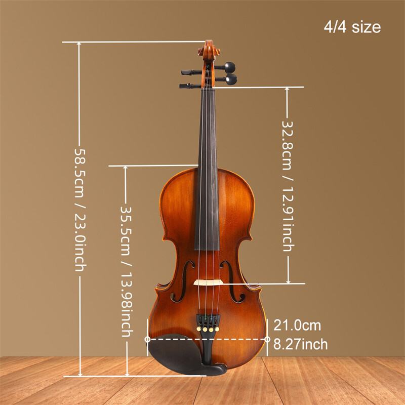 4/4 Violin Handmade with Bow Case and Accessories for Student Beginners