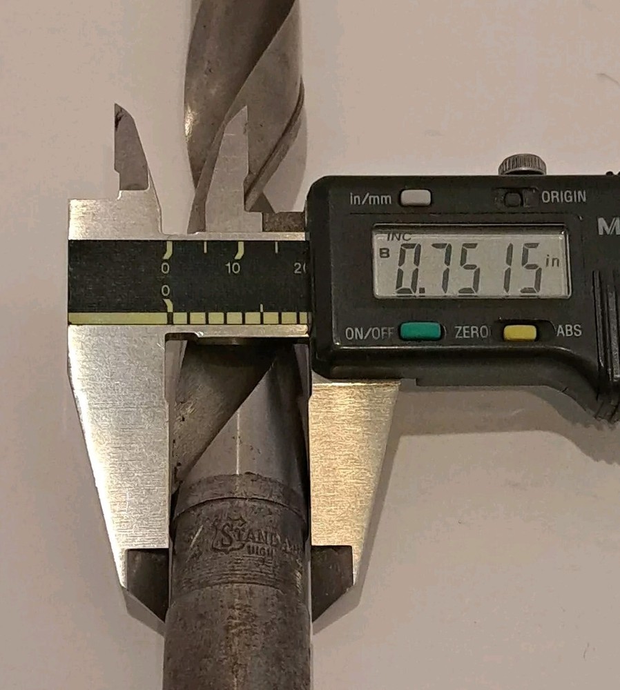 Standard High Speed 3/4" Drill Bit With Morse Taper Shank