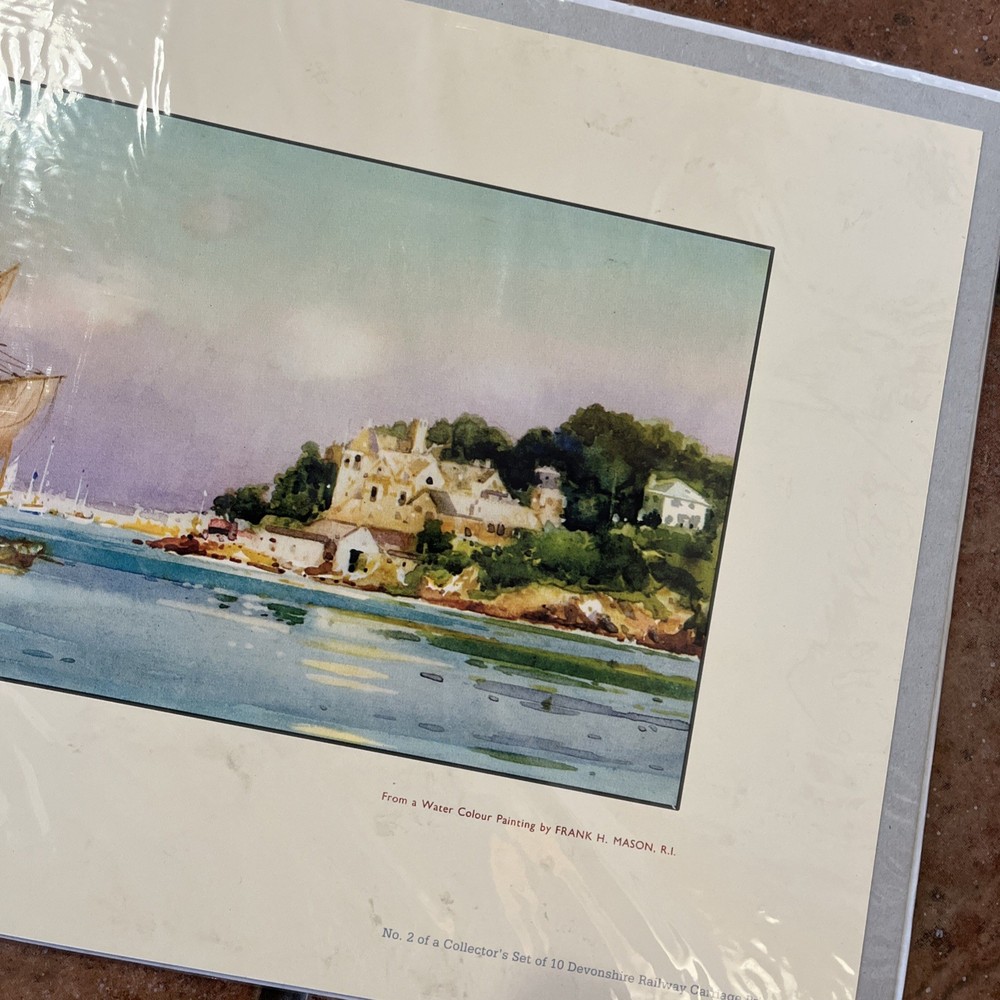 Brixham Devon Devonshire Railway Train Carriage Reproduction Print