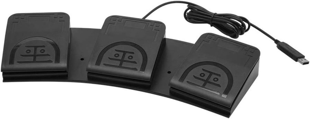USB Triple Foot Pedal Switch - Programmable Ergonomic Control for Professionals