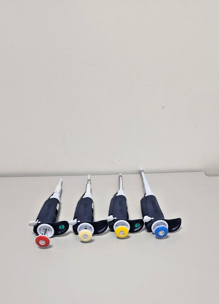 Set of Four Gilson Variable Single Channel Pipetman